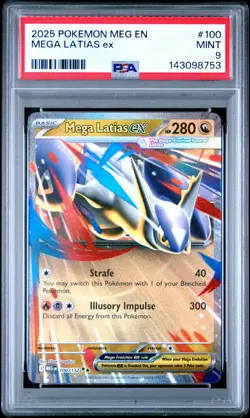 2025 POKEMON MEG EN-MEGA EVOLUTION #100 MEGA LATIAS EX PSA 9 - Image 1