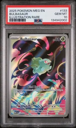 Bulbasaur 133/132 Illustration Rare Meg En-mega Evolution Pokemon PSA 10 - Image 2