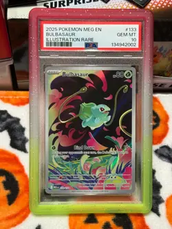Bulbasaur 133/132 Illustration Rare Meg En-mega Evolution Pokemon PSA 10 - Image 4