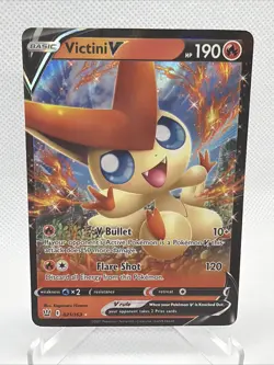 Victini V 21/163 Battle Styles Ultra Rare Full Art Holo Pokemon TCG NM 🔥- 418 - Image 1