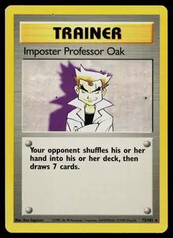 Pokemon Card - Imposter Professor Oak Base Set 73/102 Rare - Image 1