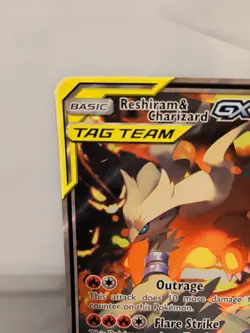 Pokemon Reshiram & Charizard GX SM201 Tag Team Alternate Art Full Art Promo Card - Image 2