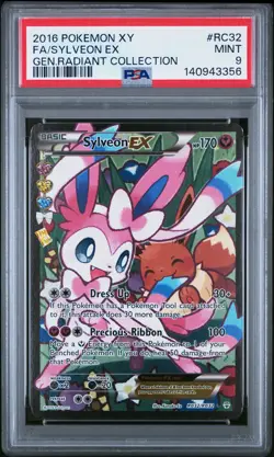 2016 POKEMON XY GENERATIONS RADIANT COLL #RC32 FULL ART/SYLVEON EX PSA 9 - Image 1
