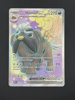 Pokemon Arven's Mabosstiff ex Full Art 218/182 DRI Destined Rivals NM - Image 1