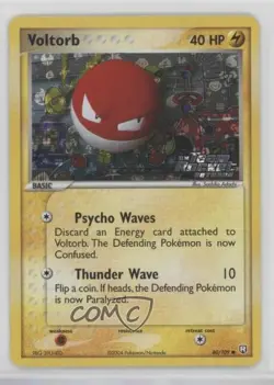 Voltorb Reverse Foil Pokemon EX Team Rocket Returns #80 2004 - Image 1