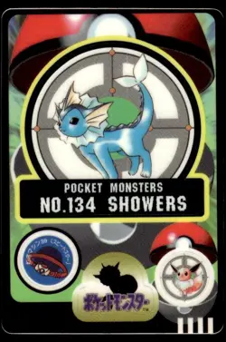 Vaporeon No. 134 Bandai Sealdass Pokemon Japanese ~ MP - Image 1