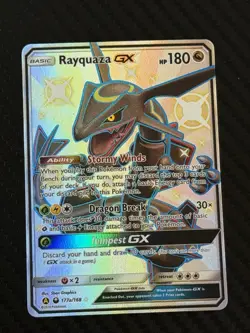 2019 Pokemon Alternative Art Promo Shiny Rayquaza GX #177a/168 EX-NM - Image 1