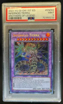 2021 Yu-Gi-Oh! Brothers of Legend 1st Edition Infernoid Tierra #BROL-EN082 PSA 9 - Image 1