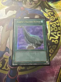 Yugioh! NM Harpie's Feather Duster EDC1-EN001 (Quarter Century Rare) Alt Art - Image 1