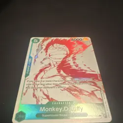 One Piece Monkey D. Luffy OP07-033 Foil Super Rare 6000 Power Character Card - Image 1