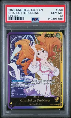 2025 ONE PIECE EB02-EXTRA BOOSTER -ANIME 25TH COLL- CHARLOTTE PUDDING PSA 10 - Image 1