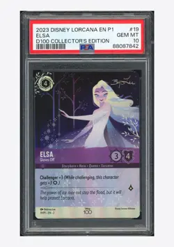 Disney Lorcana PSA 10 Elsa 2023 19/P1 D100 Collector's Edition English - Image 1