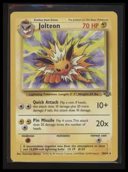 Pokemon Card Jungle Set Non Holo Jolteon 20/64 WOTC - Image 1