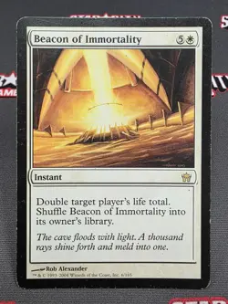 MTG Beacon of Immortality- DAMAGED -Fifth Dawn Magic the Gathering Card # 006 - Image 1