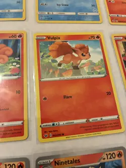 Lot of 12 Vulpix and Ninetales Pokemon Cards - Image 3