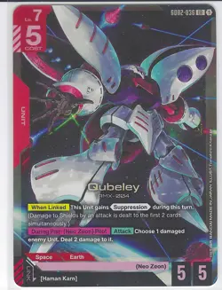 Qubeley - GD02-036 LR Gundam Card Game - Near Mint/Mint - Image 1
