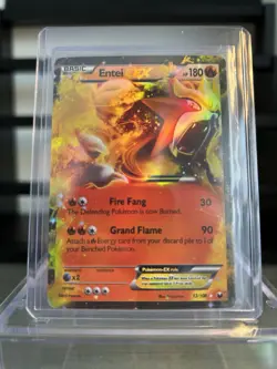 Pokemon Entei EX Holo Basic Card 13/108 2012 HP180 30/90 Flame - Image 1