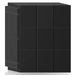 50 Pack 9 Pocket Page Protector,900 Pockets Black Trading Card Sleeves Pages Bas - Image 1
