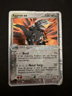 Aggron EX 95/100 Pokemon Card TCG Sandstorm Unlimited Holo Rare - Image 1