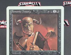 MTG Demonic Tutor- DAMAGED - 3rd Edition Magic the Gathering Card # 105 - Image 3