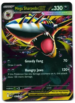 Mega Sharpedo ex 061/094 - Phantasmal Flames Double Rare Pokemon TCG - NM Card - Image 1
