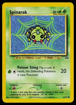 Pokemon Neo Discovery 64/75 Spinarak Pokemon Card - Image 1