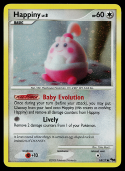 Pokemon Card - Happiny POP Series 8 14/17 Common Holo - Image 1