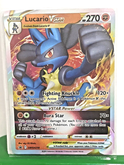 Lucario VSTAR SWSH214 SWSH: Sword & Shield Promo Cards Holo Black Star Promo NM - Image 1