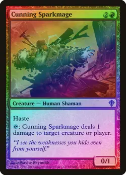 Cunning Sparkmage FOIL Worldwake HEAVILY PLD Red Uncommon MAGIC CARD ABUGames - Image 1