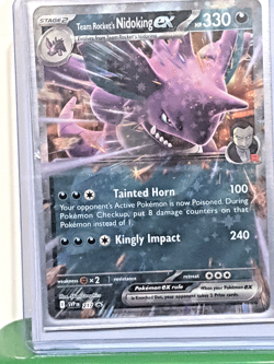 Team Rocket's Nidoking ex 217 Sv: Scarlet & Violet *Black Star Promo* Cards Holo - Image 1