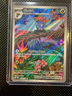 Pokemon Gloom 198/197 SV03: Obsidian Flames Illustration Rare Full Art Holo Card - Image 1