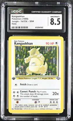 CGC 8.5 Kangaskhan 1999 Jungle 1st Edition 5/64 Holo Pokemon Card - Image 1
