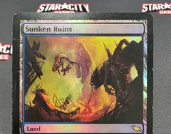 MTG FOIL Sunken Ruins- DAMAGED -Shadowmoor Magic the Gathering Card # 280 - Image 3