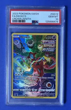 2023 Pokemon Swsh FA/Deoxys Crown Zenith #GG12 PSA 10 GEM MT - Image 1