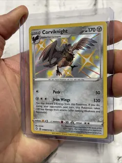 Pokemon Corviknight Shiny Holo Rare Shining Fates: Shiny Vault SV089/SV122 LP - Image 2
