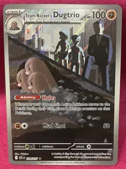 💕Team Rocket's Dugtrio 239/217 Rare Ascended Heroes Full Art Holo Pokemon TCG💕 - Image 1