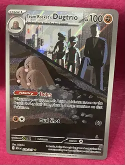 💕Team Rocket's Dugtrio 239/217 Rare Ascended Heroes Full Art Holo Pokemon TCG💕 - Image 2