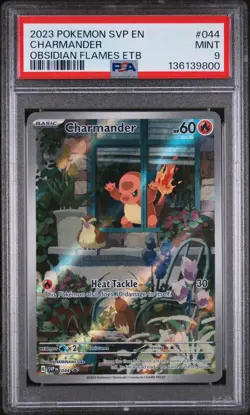 2023 POKEMON SVP EN-SV BLACK STAR PROMO #044 CHARMANDER PSA 9 - Image 1
