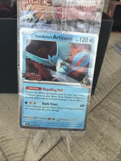 Team Rocket’s Articuno 51/182 Sealed Pokemon Destined Rivals Stamped Promo - Image 1