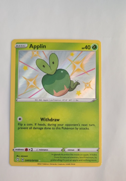 Pokemon 2021 Shing Fates Applin 12/122 Holo Rare Baby Shiny NM - Image 1