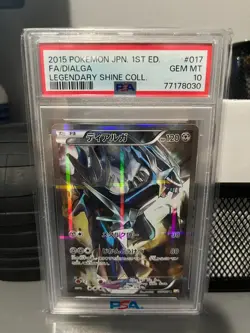 2015 POKEMON JPN LEGEND SHINE COLLECTION 1ST EDITION #017 FULL ART/DIALGA PSA 10 - Image 1