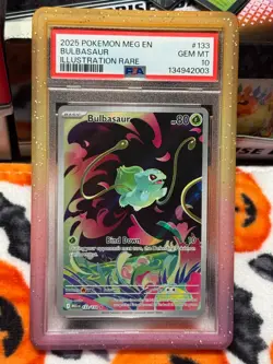 Bulbasaur 133/132 Illustration Rare Meg En-mega Evolution Pokemon PSA 10 - Image 1