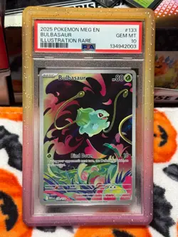 Bulbasaur 133/132 Illustration Rare Meg En-mega Evolution Pokemon PSA 10 - Image 2