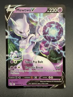 Mewtwo V 030/078 Holo PGO Pokemon GO Ultra Rare NM/MT - Image 1