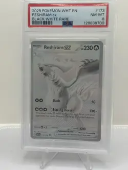 Pokemon TCG Reshiram ex 173/086 Sv: White Flare Black White Rare Holo EX PSA 8 - Image 1