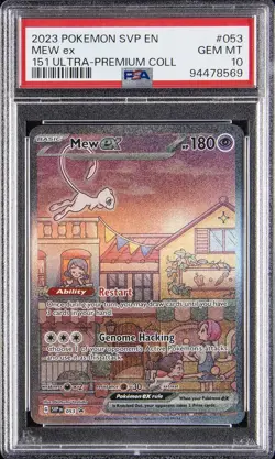 2023 POKEMON SVP EN-SV BLACK STAR PROMO 151 ULTRA-PREM COLL #053 MEW EX PSA 10 - Image 1
