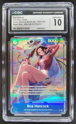 2025 ONE PIECE CCG BOA HANCOCK SUPER RARE ALTERNATE ART OP07-051 CGC 10 TL3 - Image 1