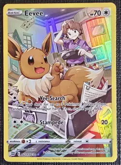 Pokemon Eevee TCG TG11/TG30 Swsh09 Trainer Gallery Holo Card NM Condition - Image 1