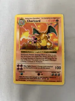 Charizard 004/102 Base Set (Shadowless) Holo Rare 120 HP Pokemon TCG Card - Image 1