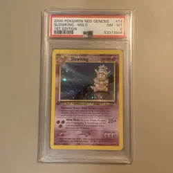 Pokemon TCG Slowking Neo Genesis 1st Edition Holo Card 14/111 PSA 8 - Image 1